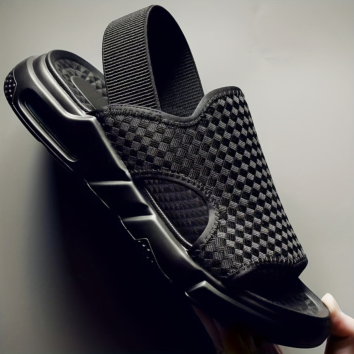Men's Plaid Slide Sandals Outdoor Walking Shoes