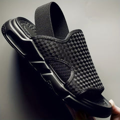Men's Plaid Slide Sandals Outdoor Walking Shoes
