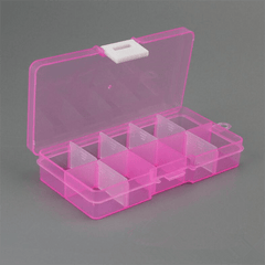10-Slot Plastic Box Jewelry Storage Case Craft Organizer Bead Storage Bin