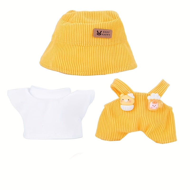 Doll Suspender Set with Hat, Coat, Pants