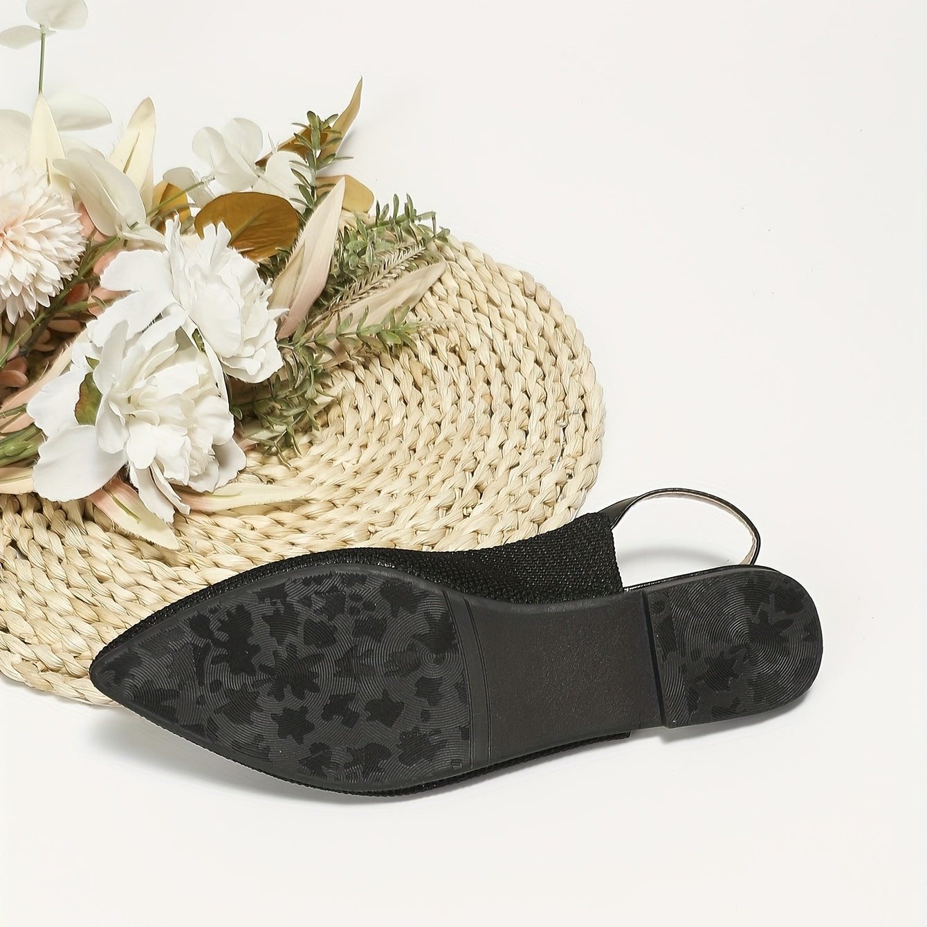 Women's Pointed Toe Flat Sandals Closed Toe Slingback Shoes