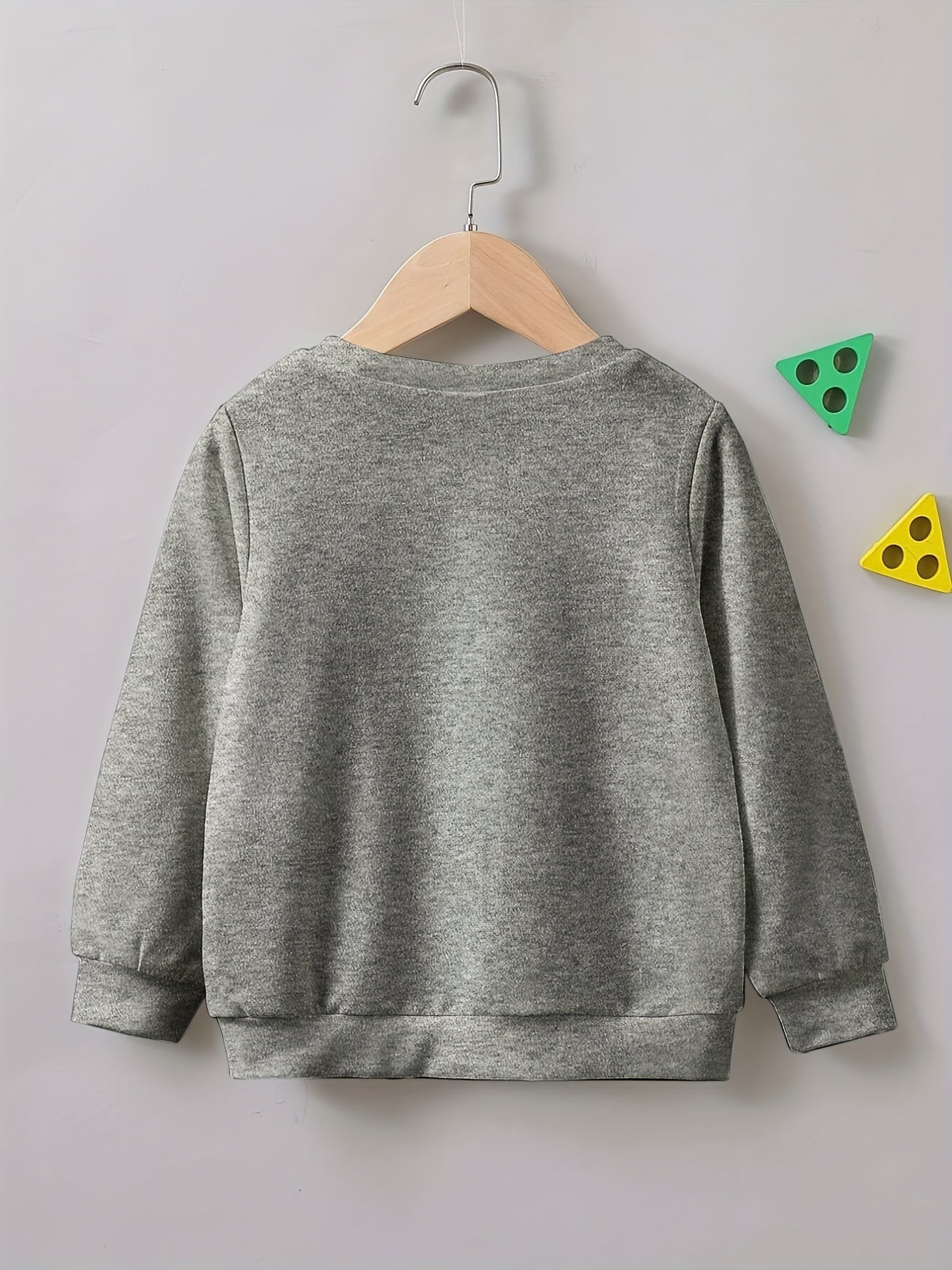 PAPA'S BOY Letter Print Boys Casual Pullover Sweatshirt