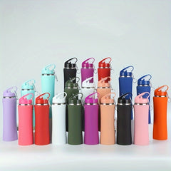Outdoor Portable Sports Water Bottle Double layer Stainless Steel Water Cup