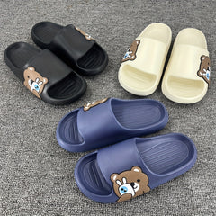 Men's Bear Slip On Slides Soft Sole Non slip Slippers