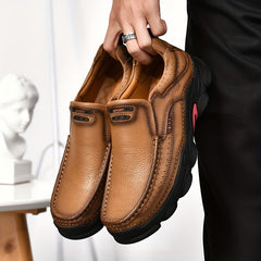 Men's Leather Slip On Loafers Casual Walking Shoes