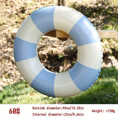 Vintage Striped Pattern Swimming Ring PVC Material Floating Ring