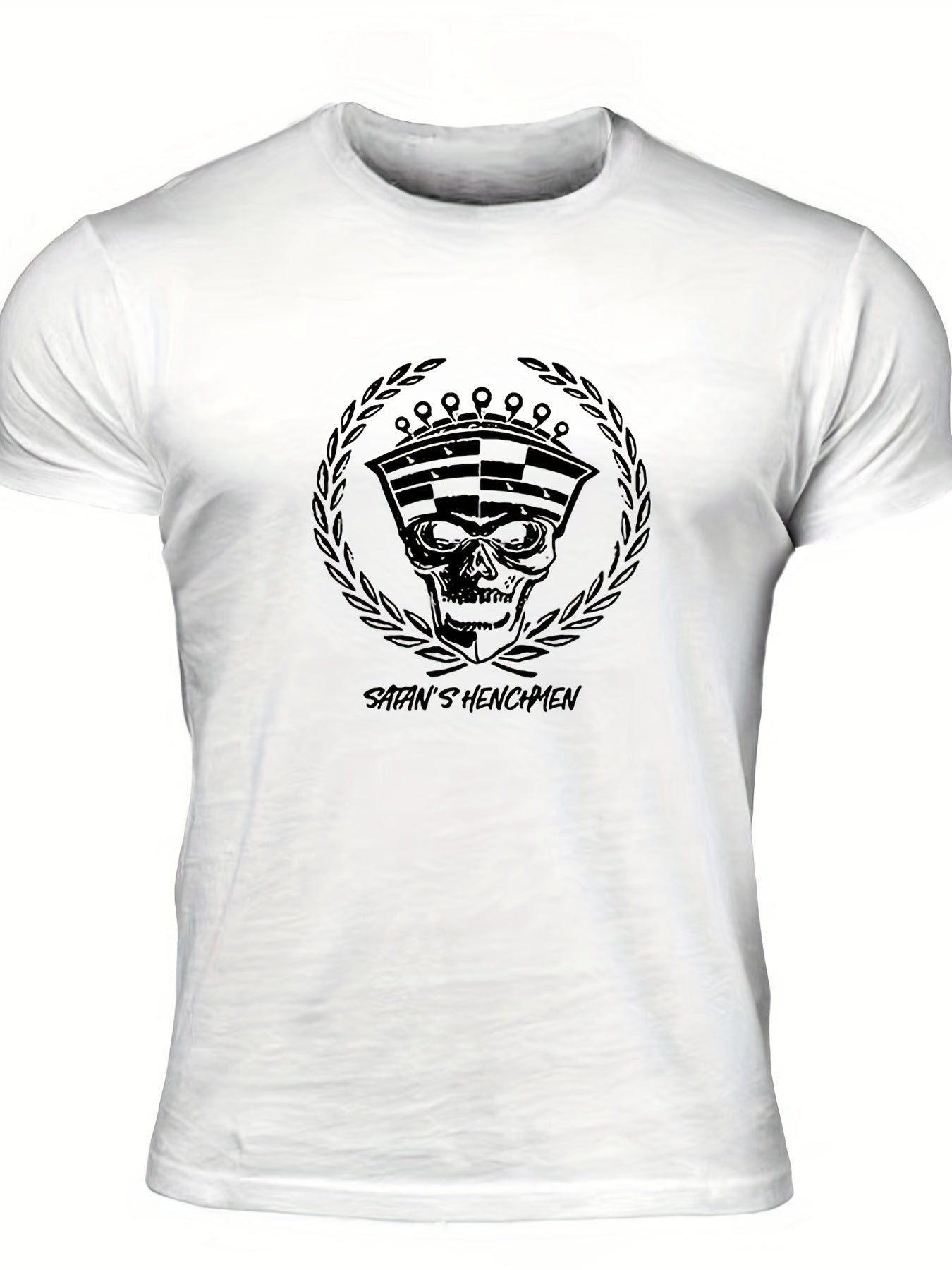Men's Leaf & Skull Graphic T shirt Casual Breathable Tee