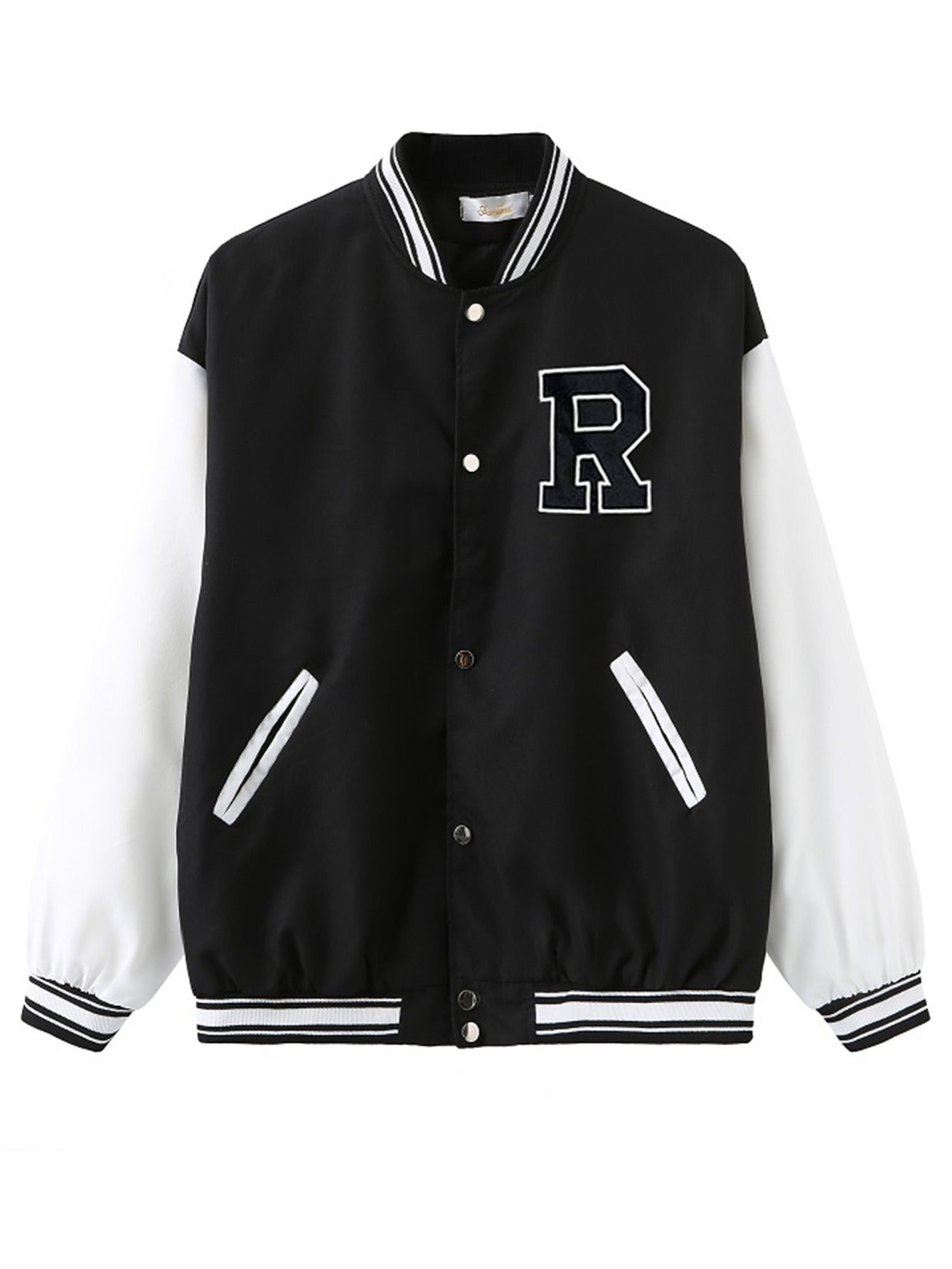 Women's R Letter Print Long Sleeve Jacket