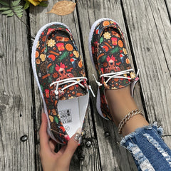Christmas Elements Colorful Low Top Sneakers Lightweight Non slip Shoes