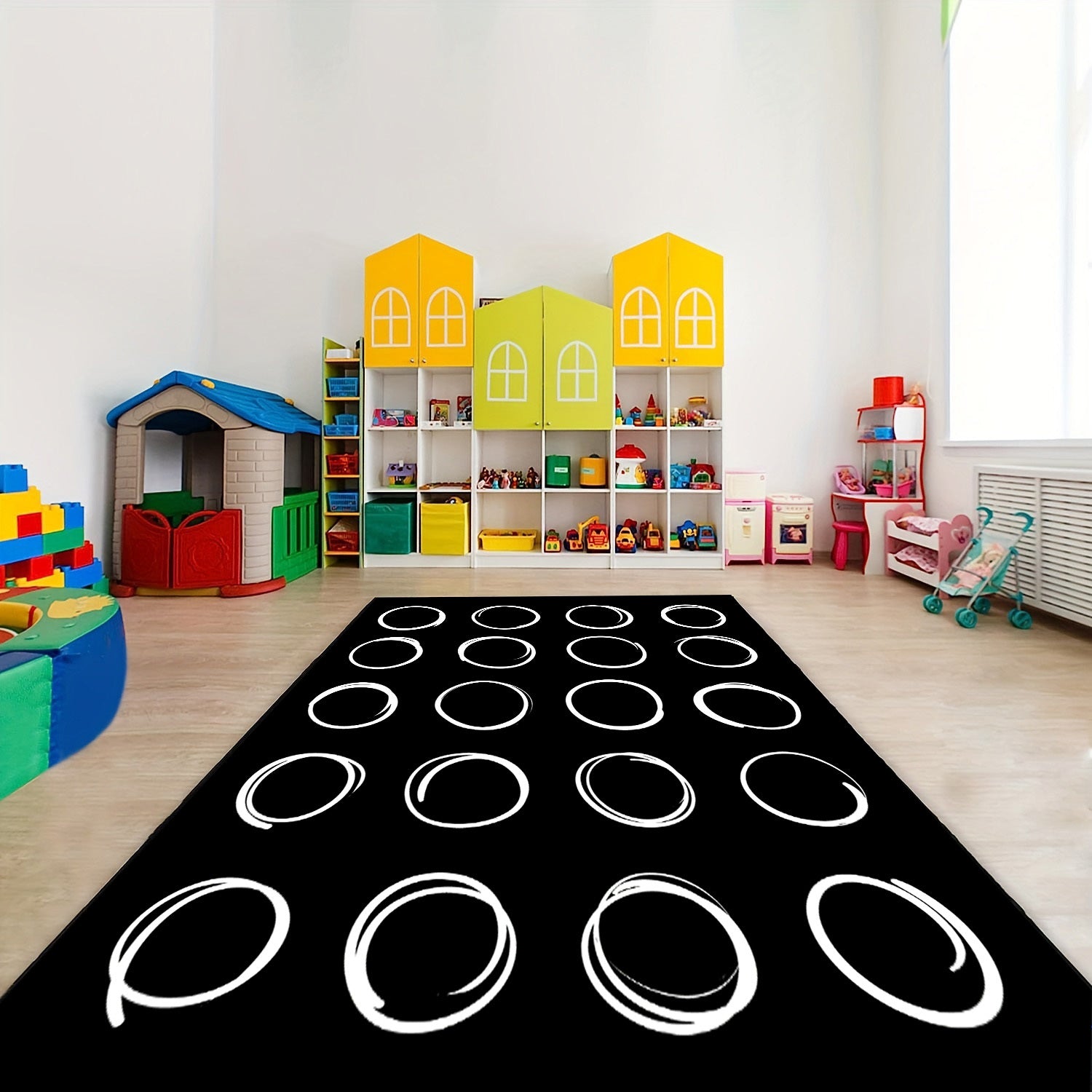 Classroom Rugs Circles Seating Carpet 20 Seats Rainbow Rug