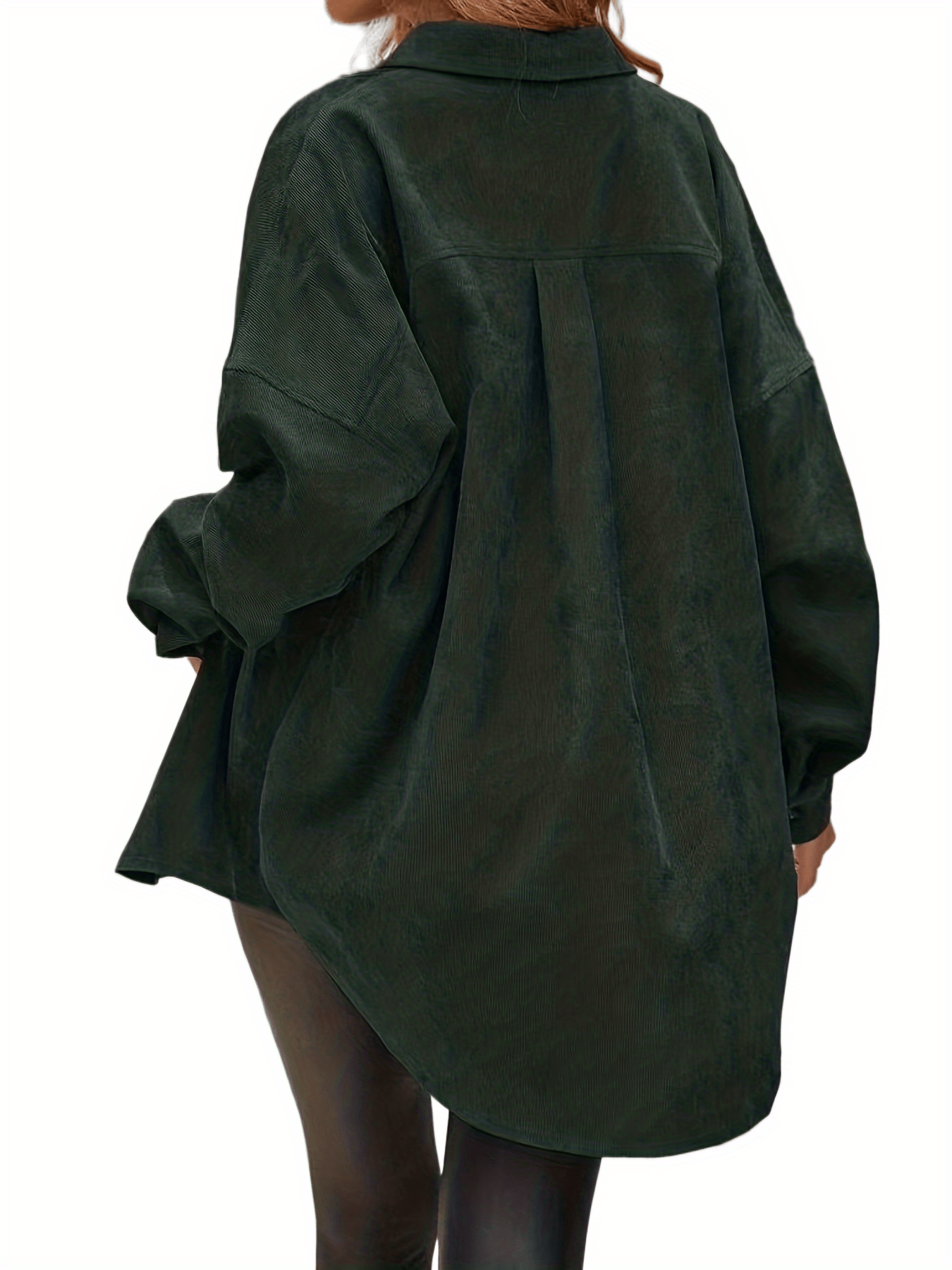 Button Front Pocket Coat Long Sleeve Casual Coat