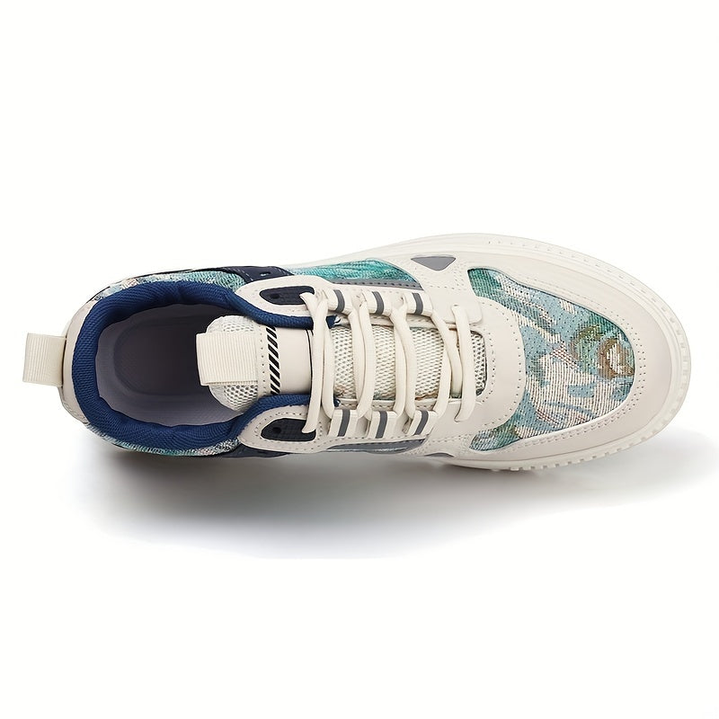 Men's Lace up Sneakers Graphic Pattern Skate Shoes Breathable