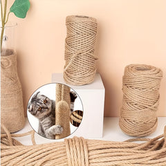 6mm Jute Rope Cat Scratching Post Tree Replacement & DIY Decoration