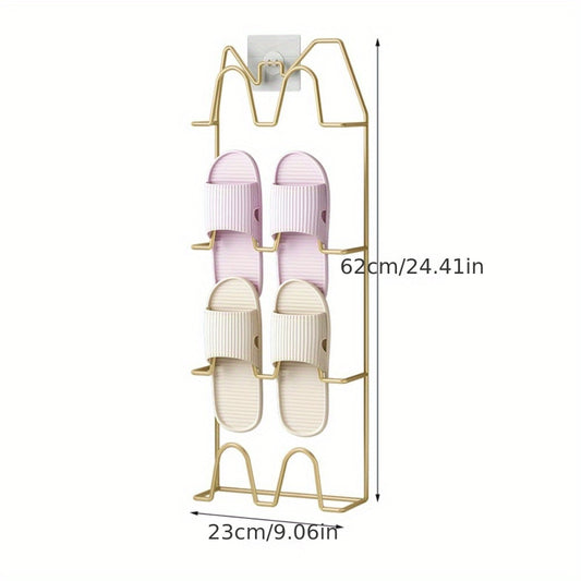 Corner Hanging Slippers Hook Rack Metal Drain Rack - Space Saving Organizer