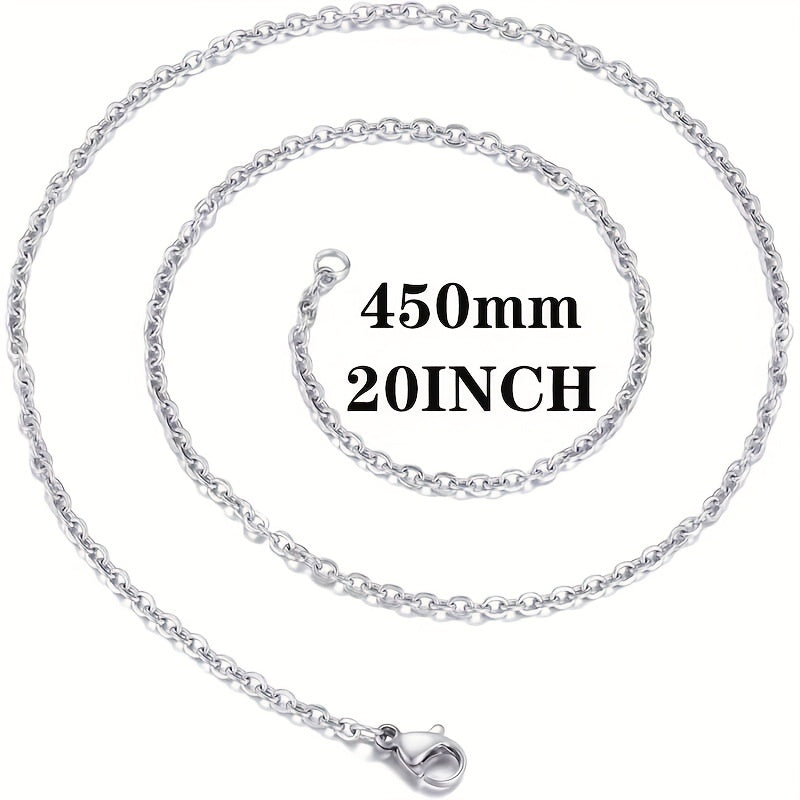 30pcs 1.5mm Stainless Steel Cross Chain Necklace with Lobster Clasp