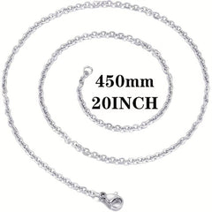 30pcs 1.5mm Stainless Steel Cross Chain Necklace with Lobster Clasp
