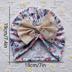Breathable Floral Baby Hat with Sequin - 8pcs
