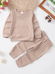 Girls Long Sleeve Crew Neck Pullover & Sweatpants Set