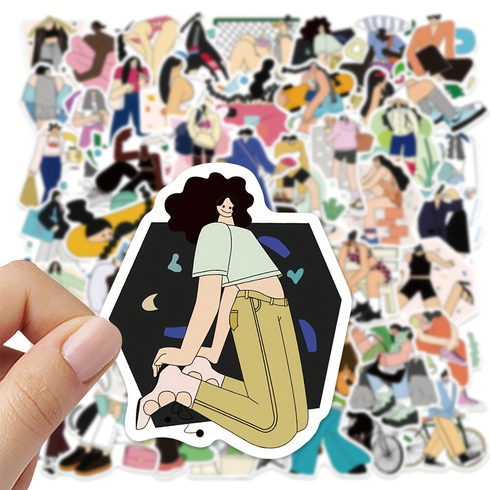 50pcs Daily Life Series Graffiti Stickers for Laptop Water Cup Decoration