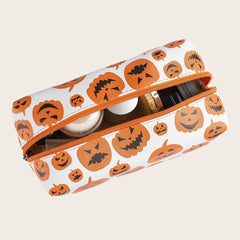 Halloween Pumpkin Print Makeup Bag Square Zipper Pouch