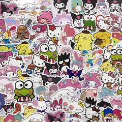 100 Cartoon Doodle Stickers For Notebook Phone Cup Waterproof