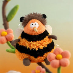 Bumblebee Plush Toy, Soft Stuffed Animal with Expressive Eyes
