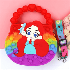 Princess Coin Purse Silicone Crossbody Bag Kids Anti Anxiety Toy