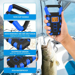 Digital Fish Weighing Scale 50kg Portable Hanging Luggage Scale