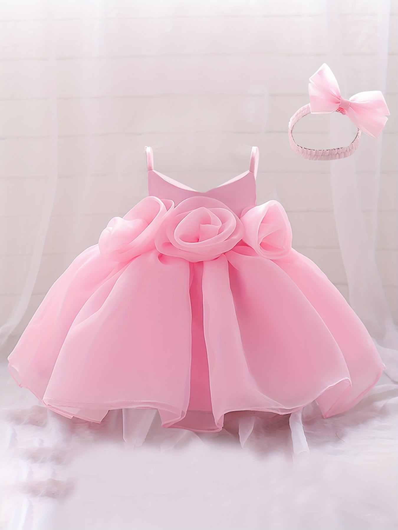 Mesh Puffy Princess Dress for Baby Girls