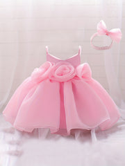 Mesh Puffy Princess Dress for Baby Girls