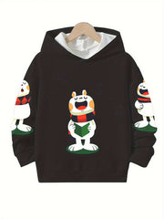Animal Graphic Hoodies Girls Comfy Hooded Pullover Spring Fall Christmas Gift
