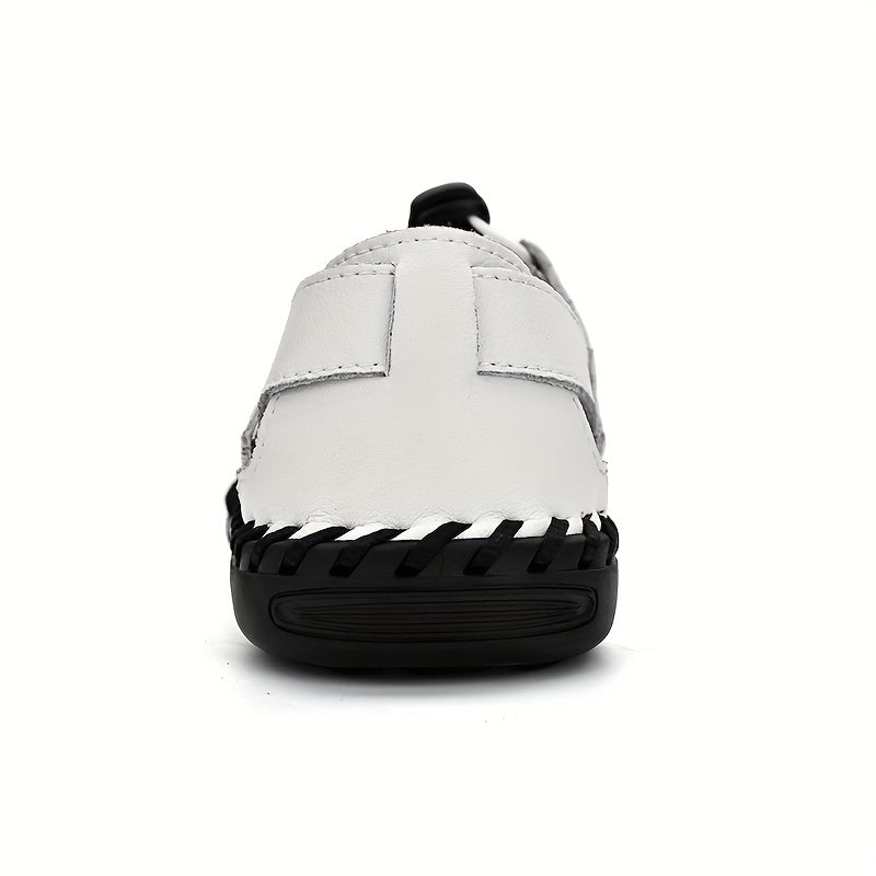 Men's Leather Closed Toe Sandals Summer Breathable Shoes