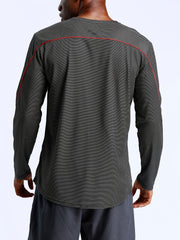 Men's Quick Dry Long Sleeve Sports Shirt for Outdoor Activities