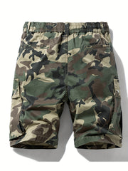 Men's Camo Shorts with Pockets for Outdoor Workouts