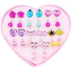 7 Pairs Acrylic Pendant Ear Clip Earrings No Piercing for Girls