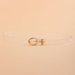 Thin Transparent Plastic Waist Belt Tie in Jeans Style