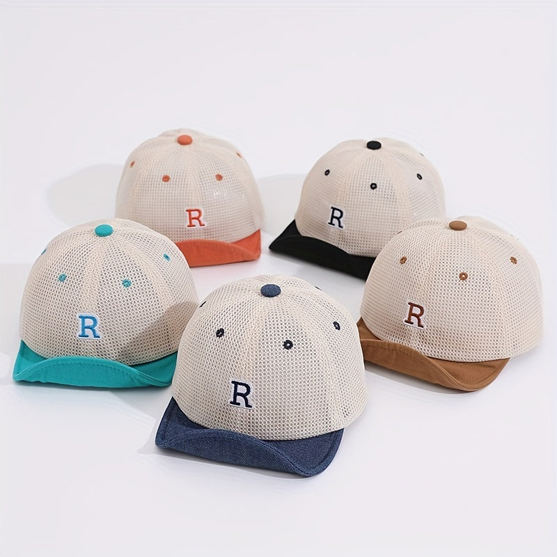 Embroidery Mesh Baseball Cap Sun Protection Hat For Outdoor Activities