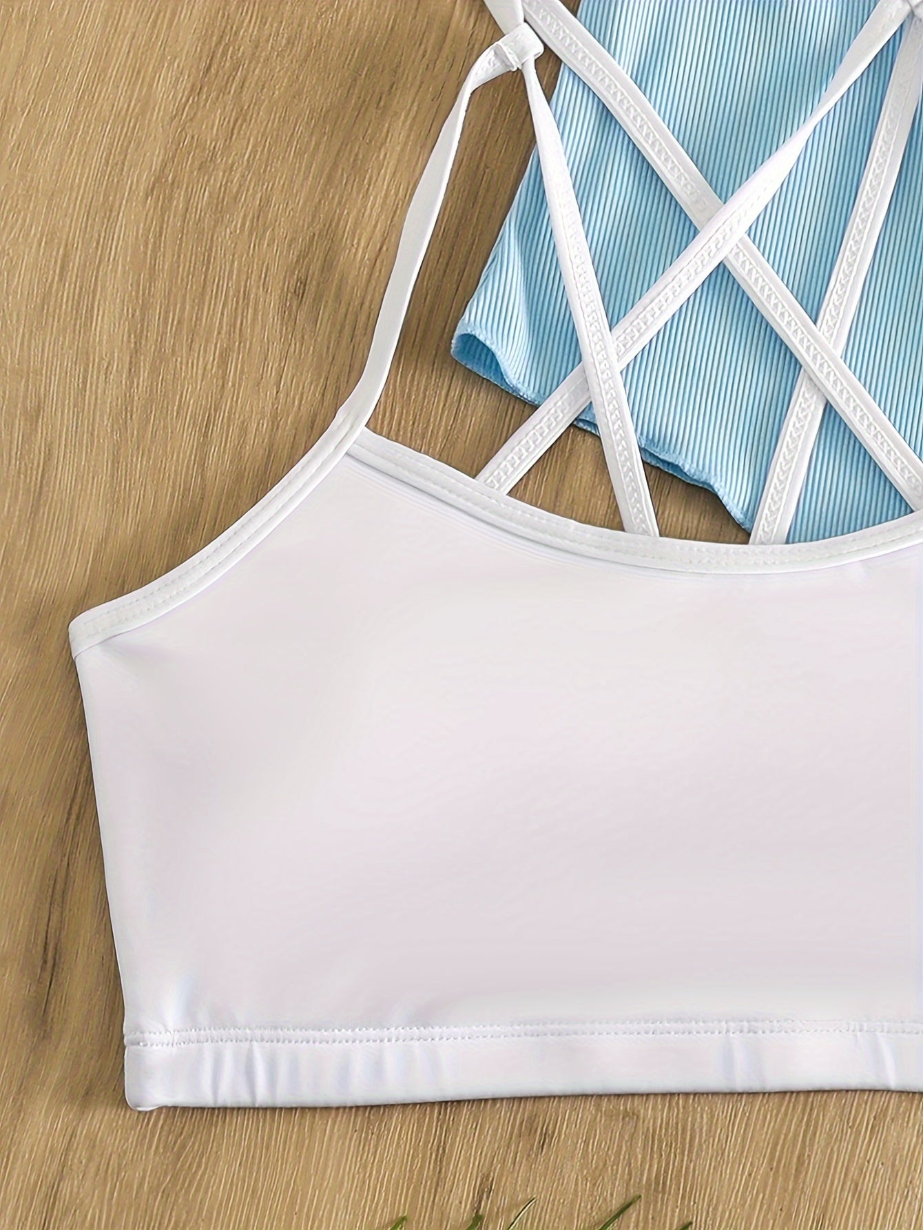 Criss Cross Sports Bra & Lace up Running Top Set