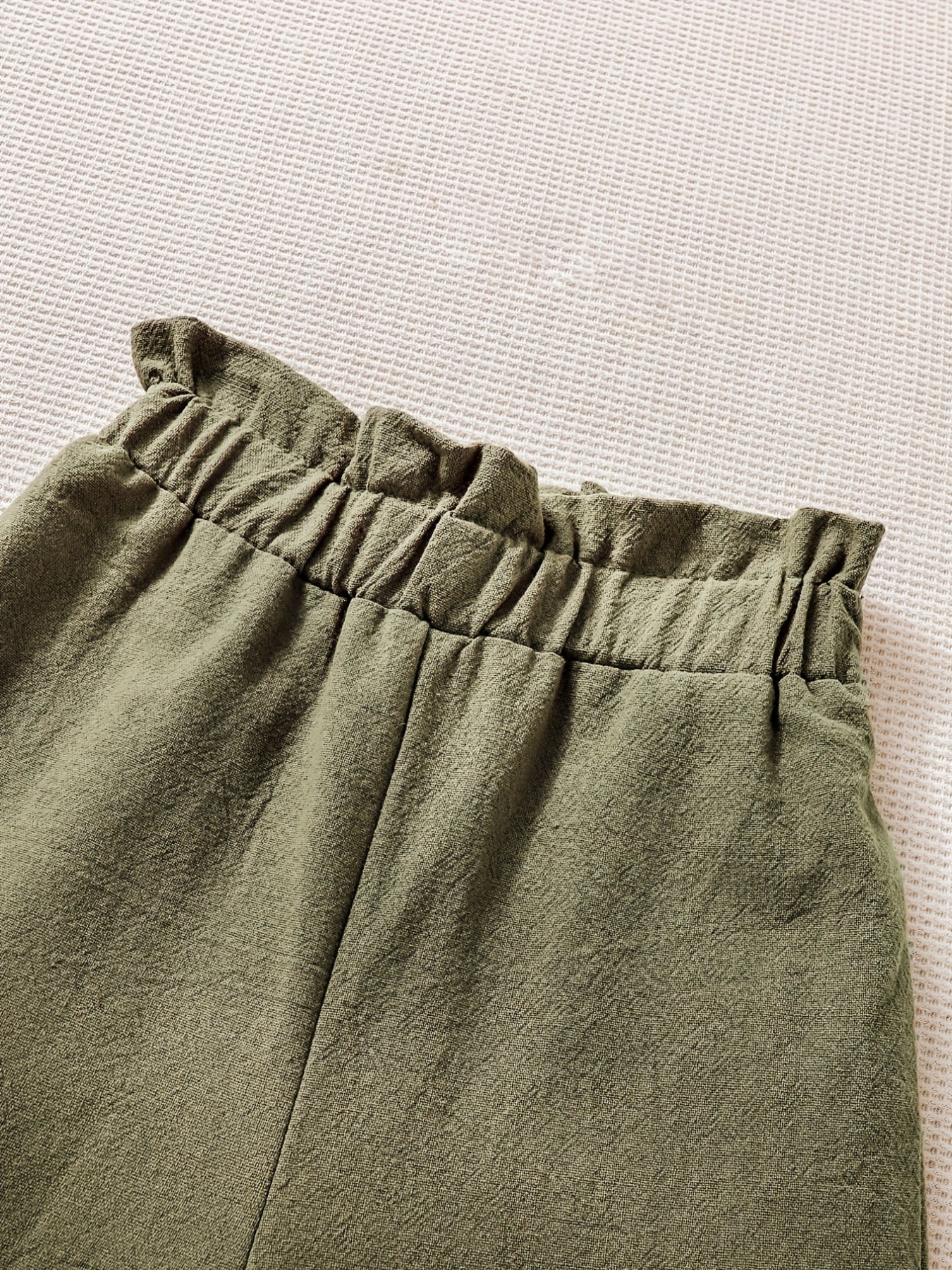 Girls Bell Bottomed Pants High Waisted Loose Fit
