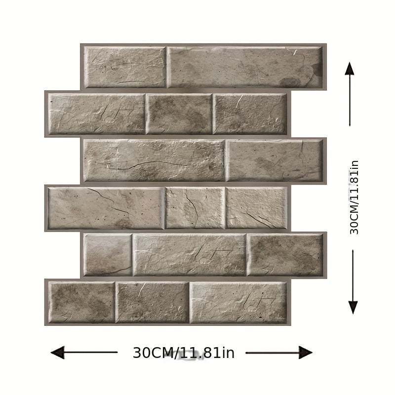 5pcs 3D Wall Sticker Marble Pattern PVC Self Adhesive Wall Paper 30x30cm