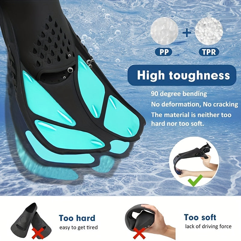 Adult Swim Fins Open Heel Flippers for Snorkeling Diving