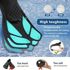 Adult Swim Fins Open Heel Flippers for Snorkeling Diving