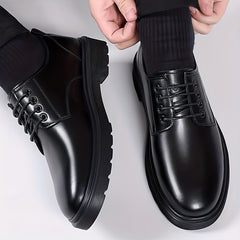 Men's Low Heel Derby Shoes Lace up Front Dress Shoes For Men