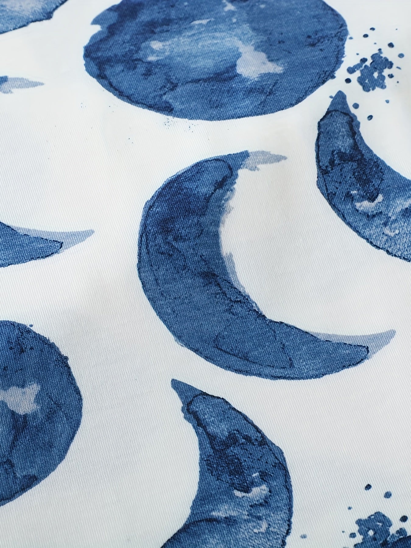 Boys Moon Print T-shirt & Shorts 2pcs Loungewear Pajamas