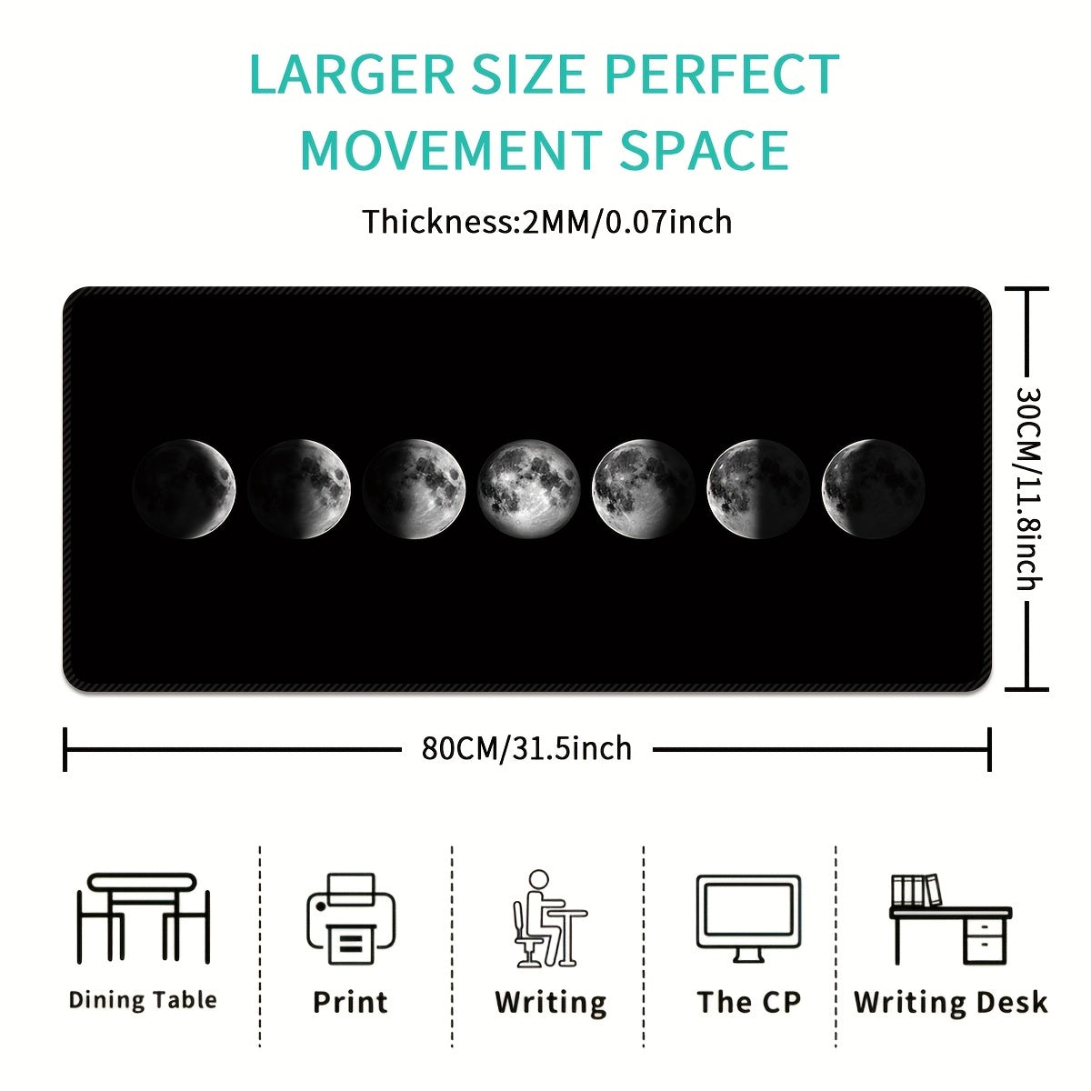 Large Game Esports Mouse Pad Thickened Non-slip Washable Rubber