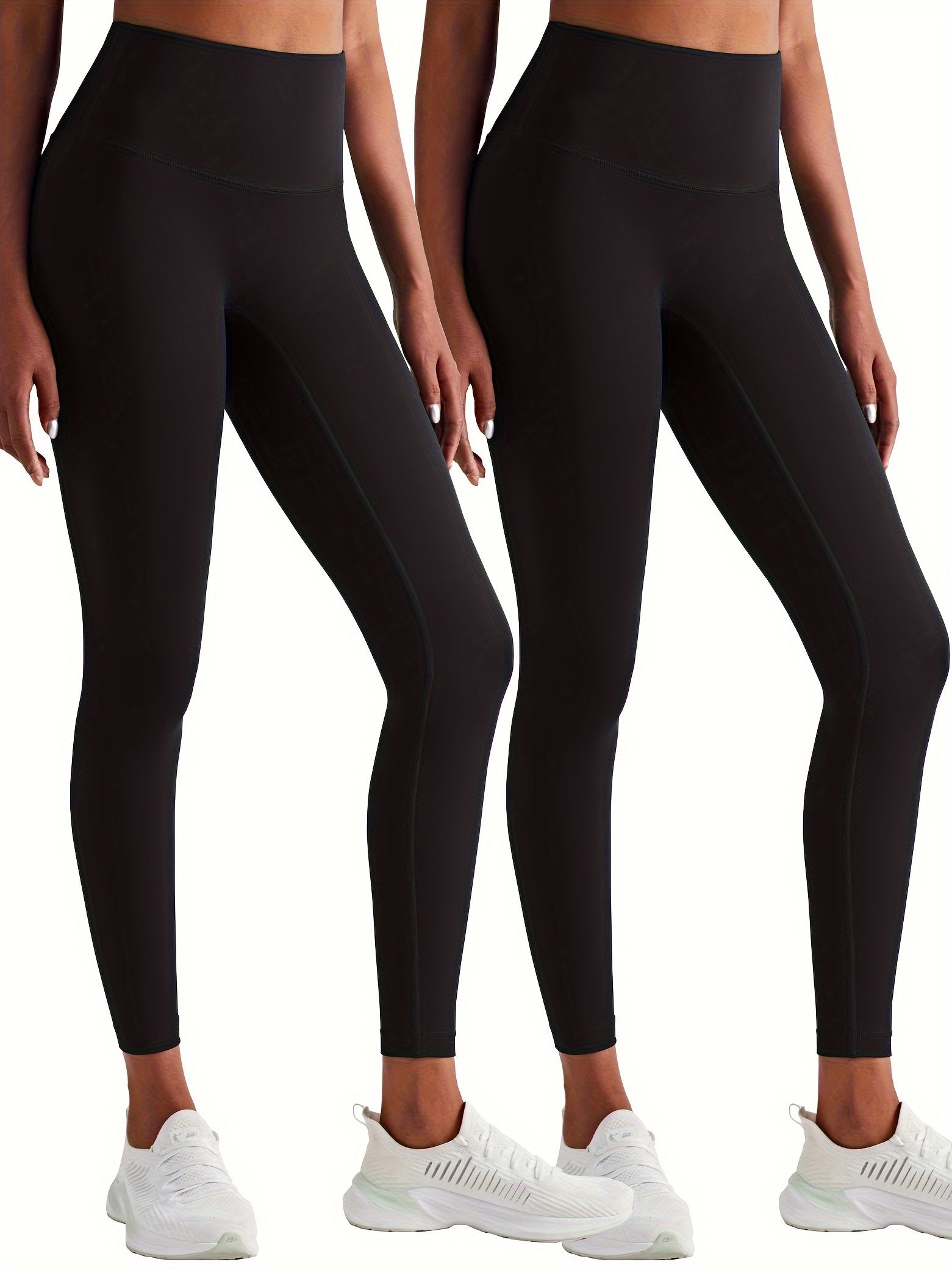 2Pcs High Stretch Slim Fit Yoga Leggings Womens Activewear