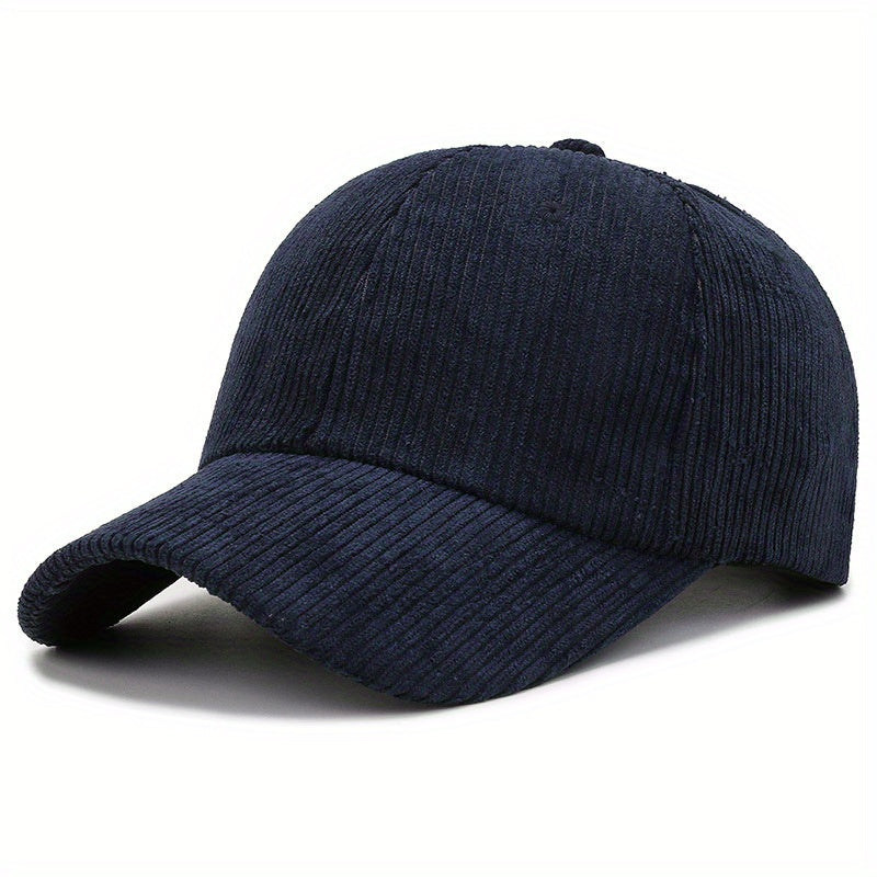 Men's Corduroy Hat Spring Autumn Velvet Baseball Cap Sun Visor Hat