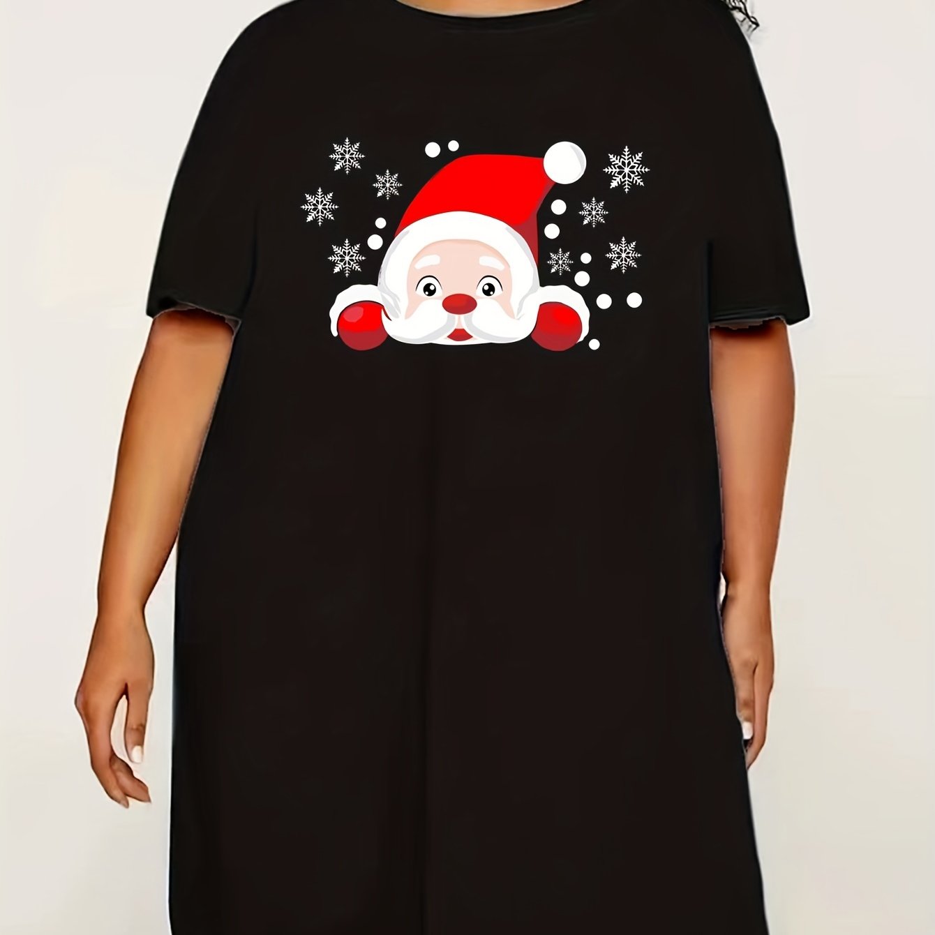 Santa Claus Lounge Dress Short Sleeve Nightdress