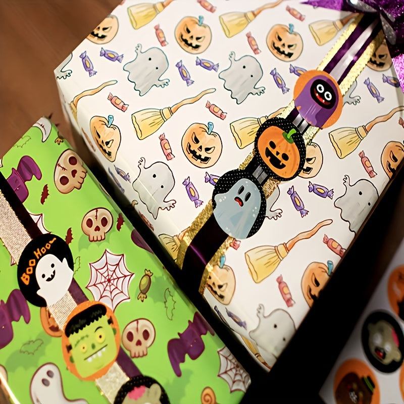 5pcs Halloween Decorations Sticker Creative Funny Stickers Patches Halloween