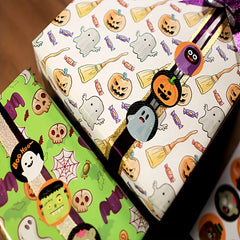 5pcs Halloween Decorations Sticker Creative Funny Stickers Patches Halloween